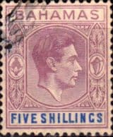 Bahamas 1938 George VI SG 156d Fine Used