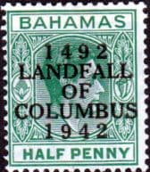 Bahamas 1942 Landfall of Columbus Overprint SG 162 Fine Mint