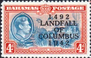 Bahamas 1942 Landfall of Columbus Overprint SG 168 Fine Mint