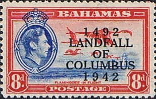 Bahamas 1942 Landfall of Columbus Overprint SG 170 Fine Mint