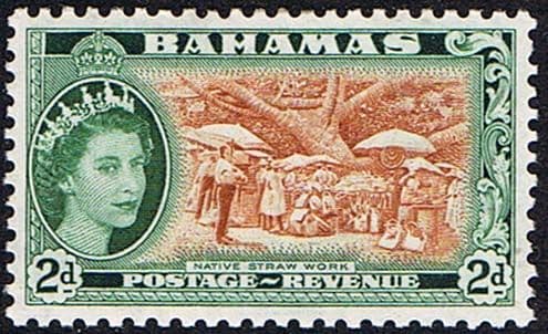 Bahamas 1954 Native Straw Worker SG204 Fine Mint