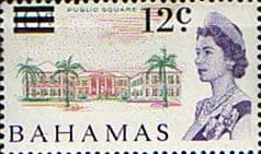 Bahamas 1966 Decimal Surcharge SG 281 Public Square Fine Mint