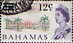 Bahamas 1966 Decimal Surcharge SG 281 Public Square Fine Used