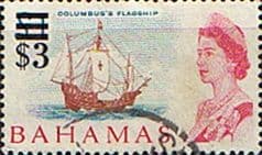 Bahamas 1966 Decimal Surcharge SG 287 Columbus's Flagship Fine Used