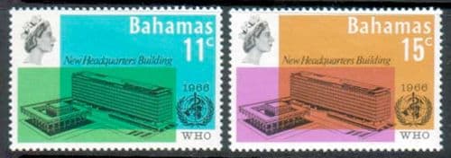 Bahamas 1966 World Health Organisation Set Fine Mint