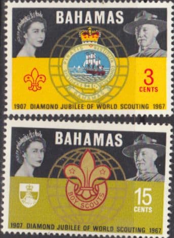 Bahamas 1967 Diamond Jubilee of World Scouting Set Fine Used