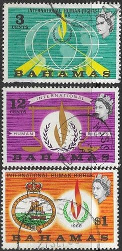 Bahamas 1968 Human Rights Year Set Fine Used