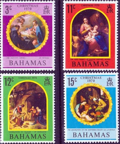 Bahamas 1970 Christmas Set Fine Mint