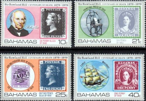 Bahamas 1979 Rowland Hill Set Fine Mint