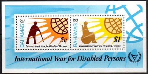 Bahamas 1981 International Year of Disabled People Miniature Sheet SG MS 580 Fine Mint