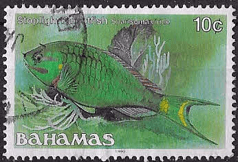 Bahamas 1986 Fish Stoplight Parrotfish SG 759B Fine Used