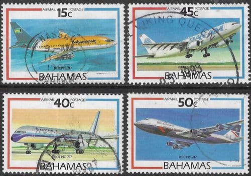 Bahamas 1987 Air Aircraft Set Fine Used