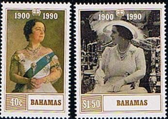 Bahamas 1990 Queen Mother 90th Birthday Set Fine Mint