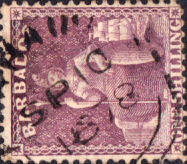 Barbados 1875 Queen Victoria Britania SG 81x Fine Used
