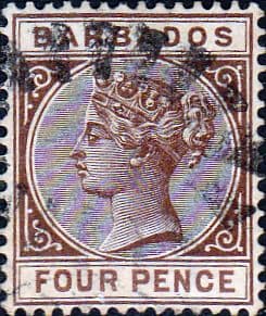 Barbados 1882 Queen Victoria Head SG 99 Fine Used