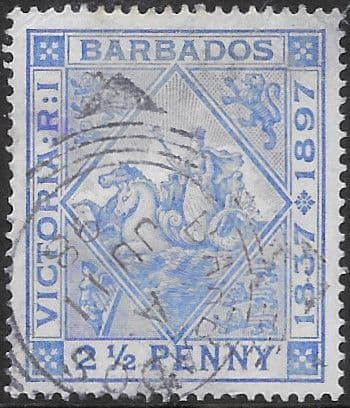 Barbados 1897 Diamond Jubilee SG 119 Fine Used