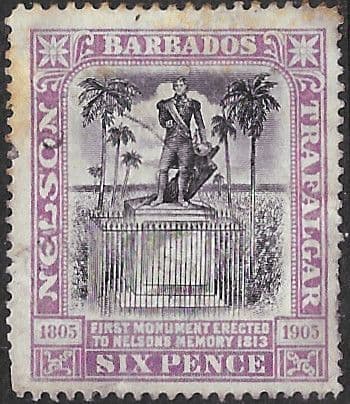 Barbados 1906 Nelson Centenary SG 150 Fine Used