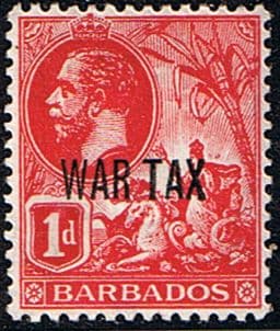 Barbados 1917 War Tax Overprint SG 198 Fine Mint