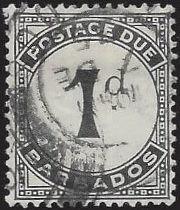 Barbados 1934 Post Due SG D2 Fine Used