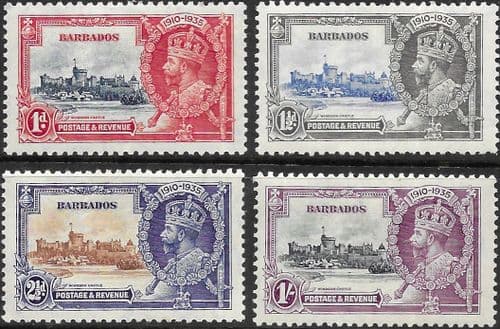 Barbados 1935 King George V Silver Jubilee Set Fine Mint