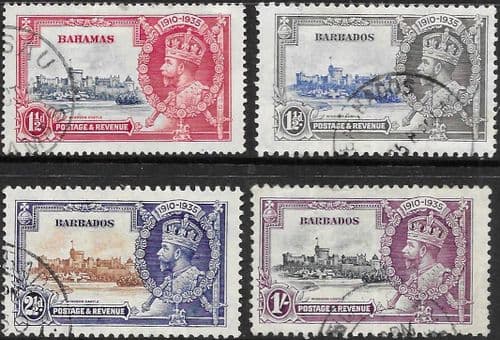 Barbados 1935 King George V Silver Jubilee Set Fine Used