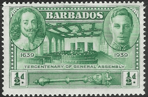 Barbados 1939 SG 257 Tercentenary of General Assembly Fine Mint