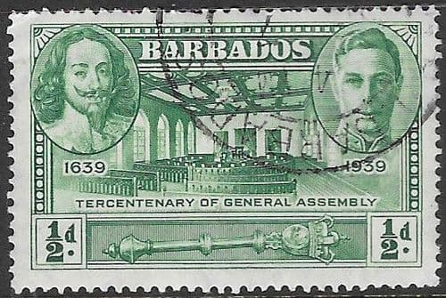Barbados 1939 SG 257 Tercentenary of General Assembly Fine Used