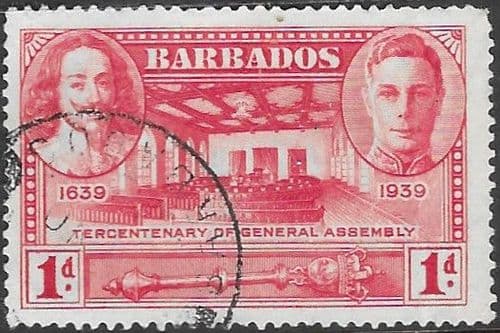 Barbados 1939 SG 258 Tercentenary of General Assembly Fine Used