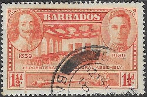 Barbados 1939 SG 259 Tercentenary of General Assembly Fine Used