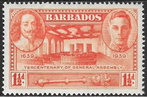 Barbados 1939 Tercentenary of General Assembly SG 259 Fine Mint