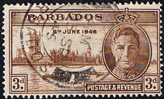 Barbados 1946 King George VI Victory SG 263 Fine Used