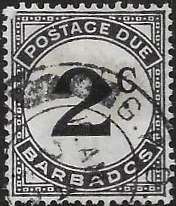 Barbados 1950 Post Due SG D5 Fine Used