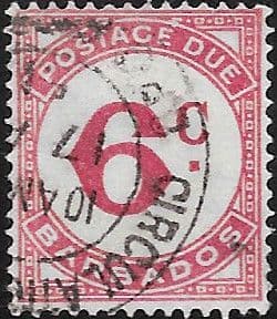 Barbados 1950 Post Due SG D6a Fine Used