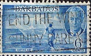 Barbados 1950 SG 275 Fishing Casting Net Fine Used