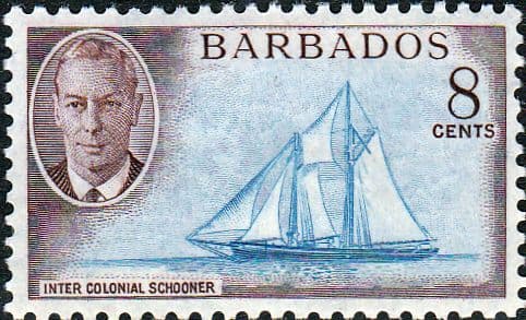 Barbados 1950 SG 276 Inter Colonial Schooner Fine Mint