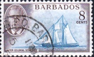 Barbados 1950 SG 276 Inter Colonial Schooner Fine Used