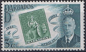 Barbados 1952 Barbados Stamp Centenary Sg 285 Fine Mint