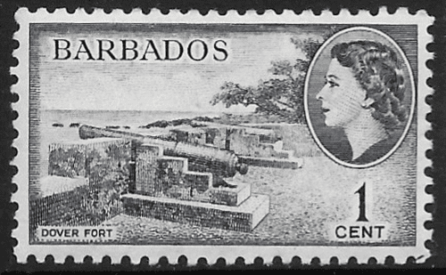 Barbados 1953 QE II SG 289 Dover Fort Fine Mint