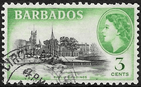 Barbados 1953 QE II SG 291 Public Buildings Fine Used