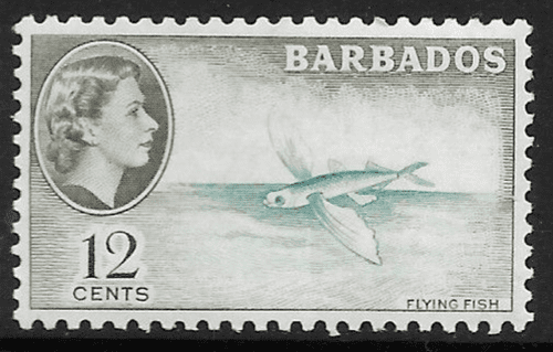 Barbados 1953 QE II SG 296 Flying Fish Fine Mint