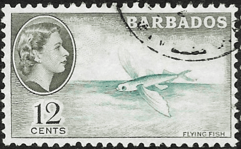 Barbados 1953 QE II SG 296 Flying Fish Fine Used