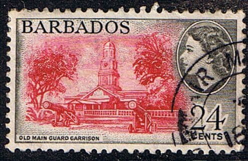 Barbados 1953 QE II SG 297 Old Main Guard Garrison Fine Used