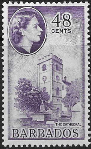 Barbados 1953 QE II SG 298 The Cathedral Fine Mint