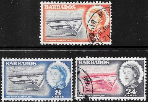 Barbados 1961 QE II Deep Water Harbour Set Fine Used