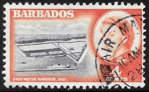 Barbados 1961 QE II Deep Water Harbour SG 303 Fine Used