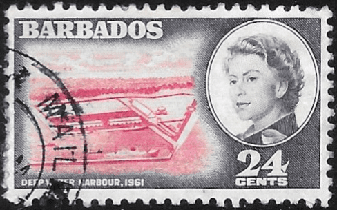 Barbados 1961 QE II Deep Water Harbour SG 308 Fine Used