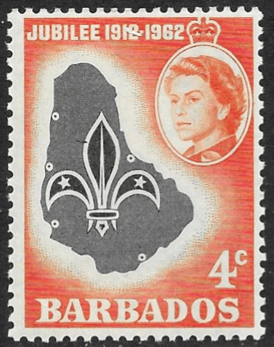 Barbados 1962 Boy Scout Golden Jubilee SG 309 Fine Mint