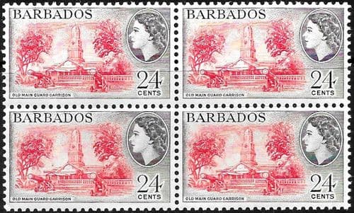Barbados 1964 QE II Flying Fish SG 316 Fine Mint Block of 4