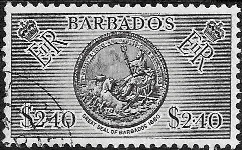 Barbados 1964 QE II SG 319 Great Seal of State Fine Used