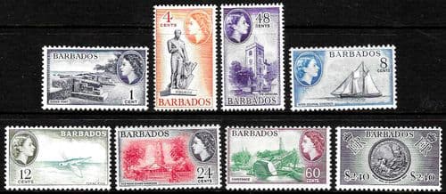 Barbados 1964 Queen Elizabeth II Complete Set Fine Mint
